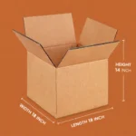 Heavy-Duty Corrugated Packaging Box (18 × 18 × 14 Inches)