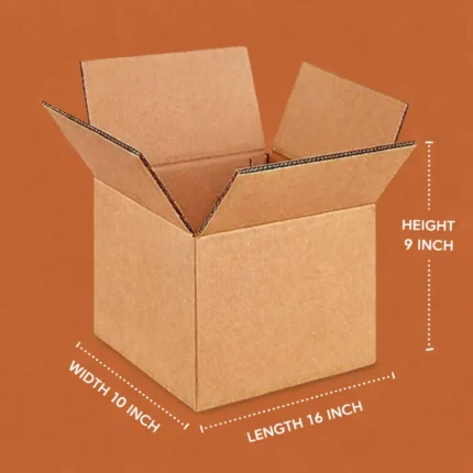 Heavy-Duty Corrugated Packaging Box (16 × 10 × 9 Inches)