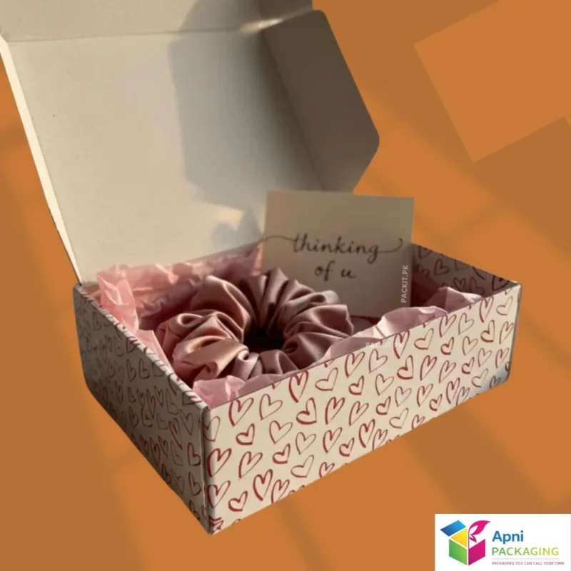 Heart Print Gift Mailer Box – 10 × 8 × 3 Inches