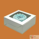Premium 10x10x4 Inch White Cake Box with Window Lid – Strong Bakery & Dessert Packaging | Apni Packaging