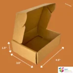 Small Kraft E-Commerce Mailer Shipping Box (4.5 x 3.5 x 1.5 inch) – Corrugated Cardboard | Apni Packaging