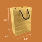 9.5" x 10" x 4.5" Kraft Paper Gift Bags with Rope Handles