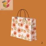 Decorative flower design shopping bag for boutique and gift packaging