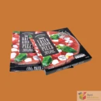 Rectangular cardboard pizza box for frozen food storage
