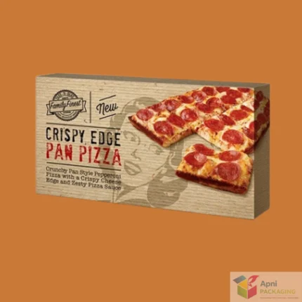 Custom branded frozen pizza box closed view