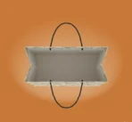 Minimal floral retail carry bag design