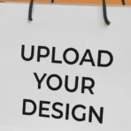 Custom design paper bag mockup