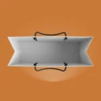 Plain white paper carry bag for logo printing