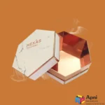Luxury hexagon rigid gift box with metallic interior by Apni Packaging Pakistan