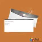 Custom letterhead and envelope design by Apni Packaging, featuring sleek branding.