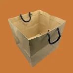 10.5" x 10.5" x 11" Large Kraft Paper Bags with Rope Handles - Image 2