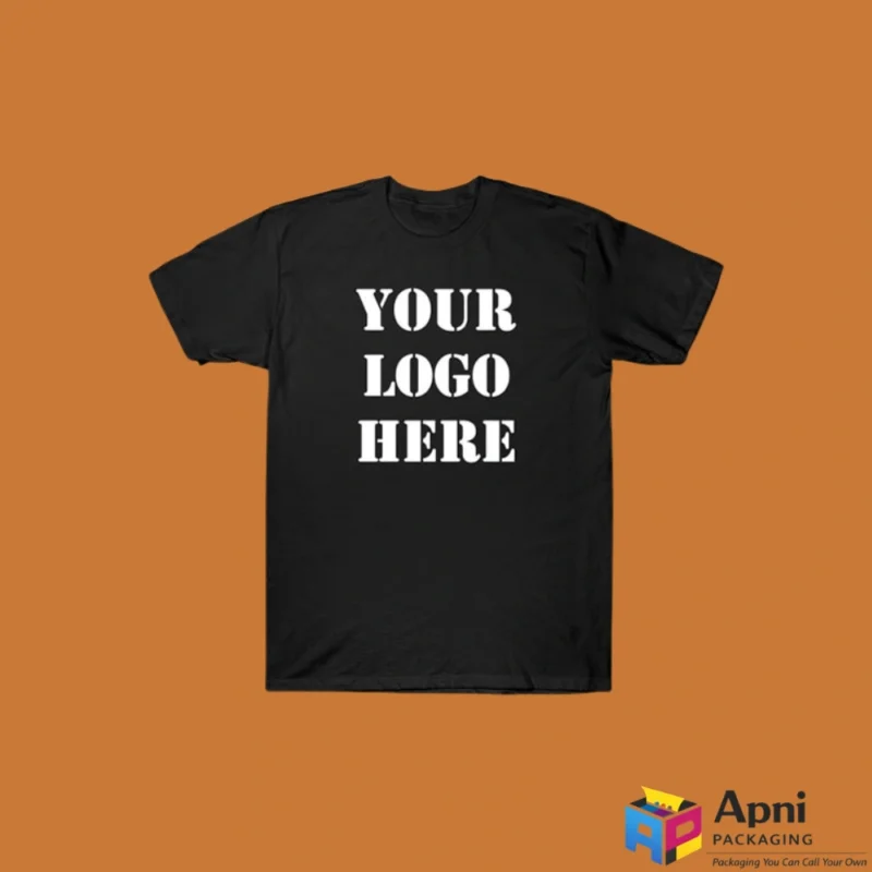 Black custom t-shirt with space for your logo
