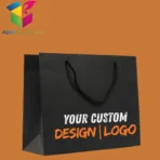 Apni Packaging Premium Black Kraft Rope Handle Bag