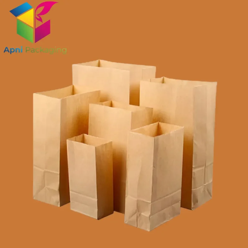 Apni Packaging Brown Kraft Paper Bakery & Grocery Bags